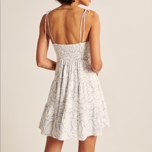 NWT Tie-Strap Linen-Blend Mini Dress - Picture 4 of 7